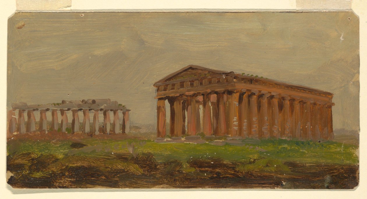 Kresba, Paestum, Neptunův chrám, 1868 od Frederic Edwin Church