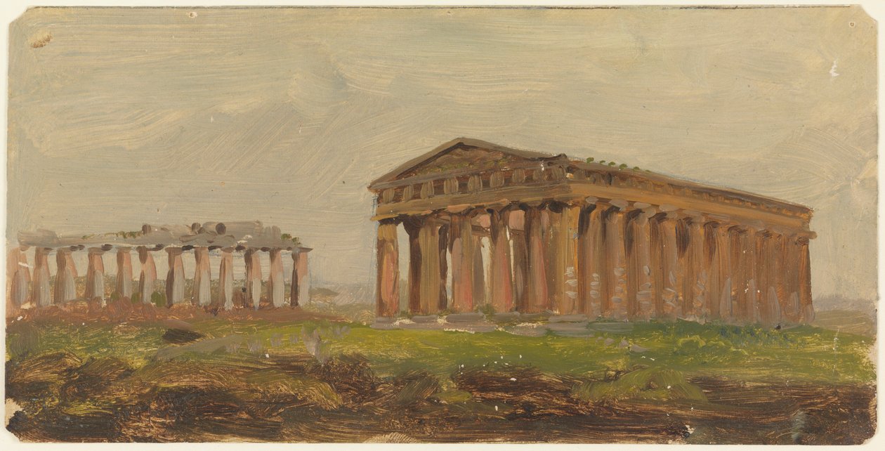 Kresba, Paestum, Neptunův chrám, 1868 od Frederic Edwin Church