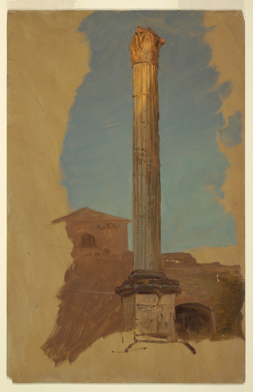 Kresba, Řím, klasický sloup, 1868-69 od Frederic Edwin Church