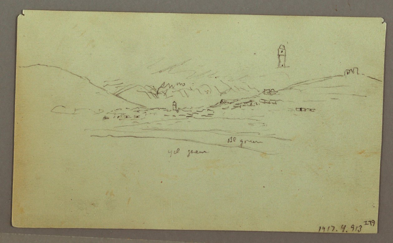 Kresba, Ruiny, 27. dubna 1868 od Frederic Edwin Church