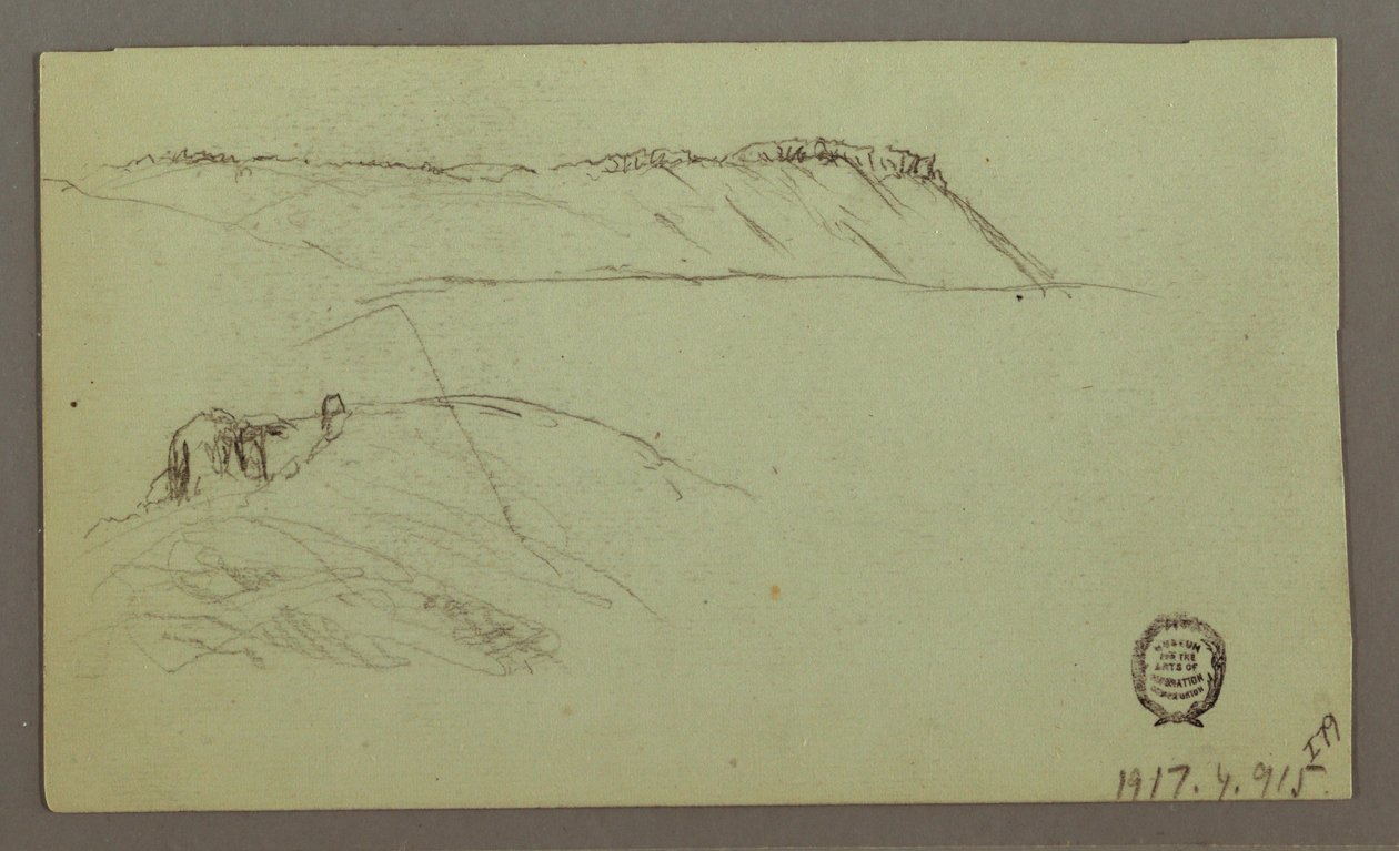 Kresba, Ruiny obklopené zdmi, stany, dvě figurální studie, 28. dubna 1868 od Frederic Edwin Church