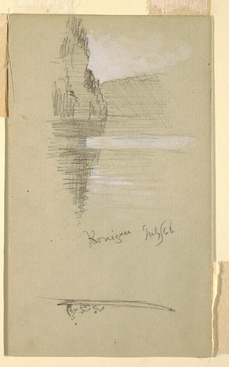 Kresba, pobřeží, Königssee u Berchtesgadenu Bavorsko, červenec 1868 od Frederic Edwin Church