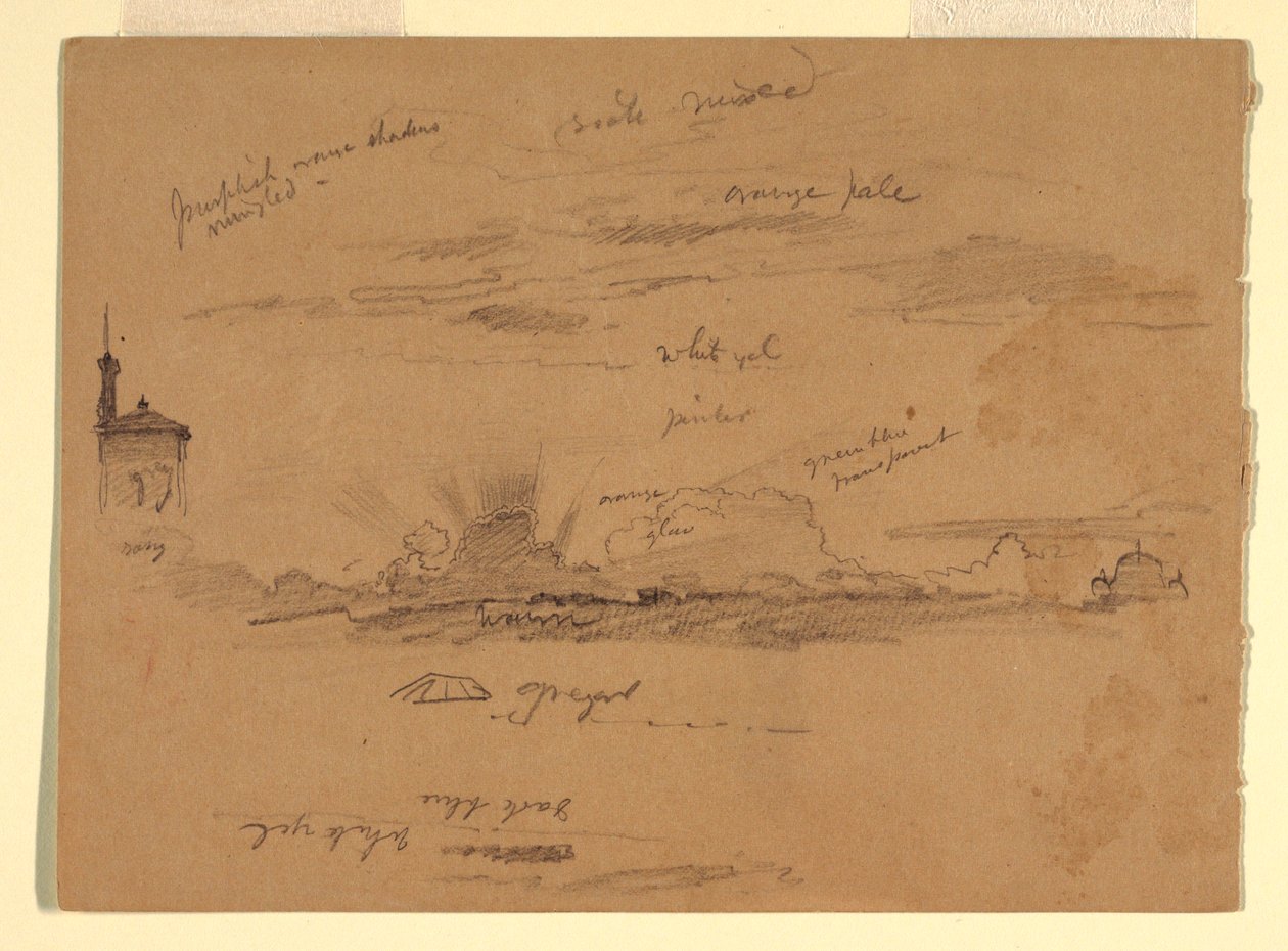 Kresba, Náčrtky z Říma, Itálie, listopad 1868 od Frederic Edwin Church