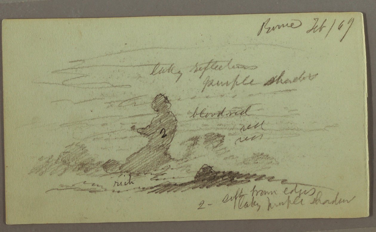 Kresba, Studie oblohy, únor 1869 od Frederic Edwin Church