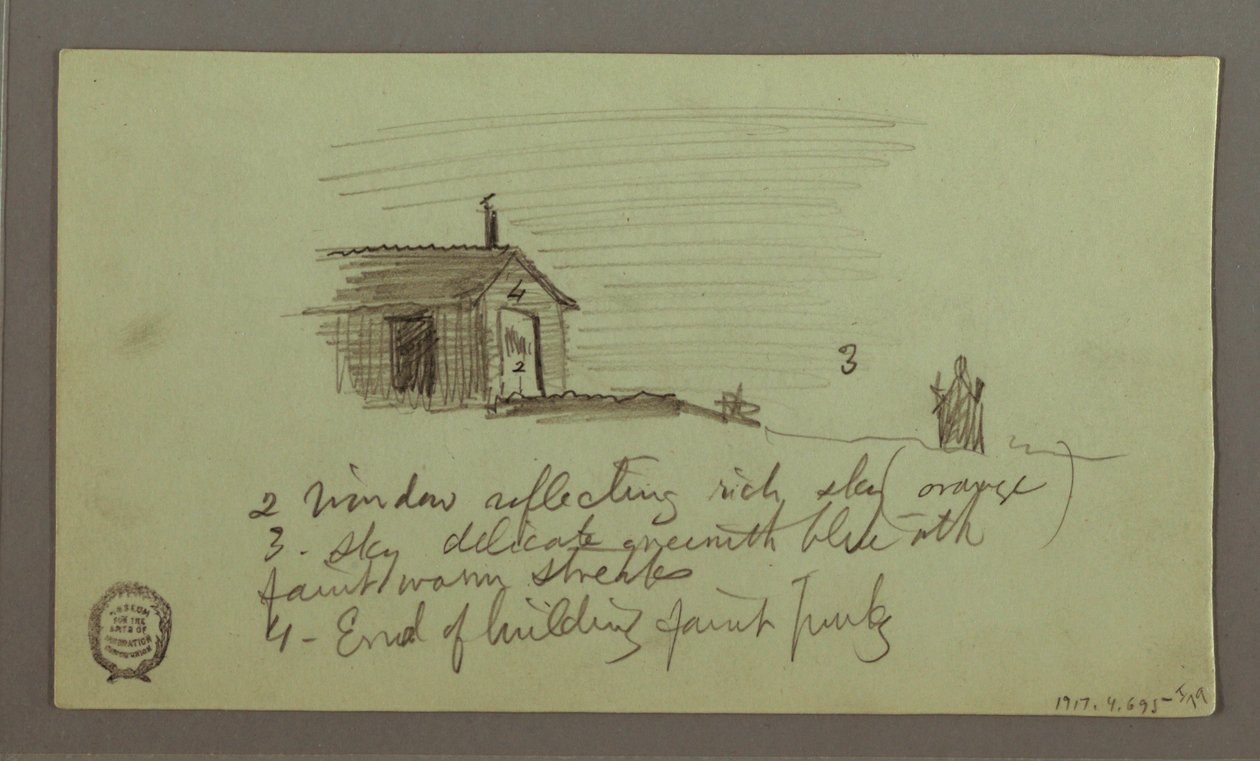 Kresba, Studie oblohy, 1. února 1869 od Frederic Edwin Church