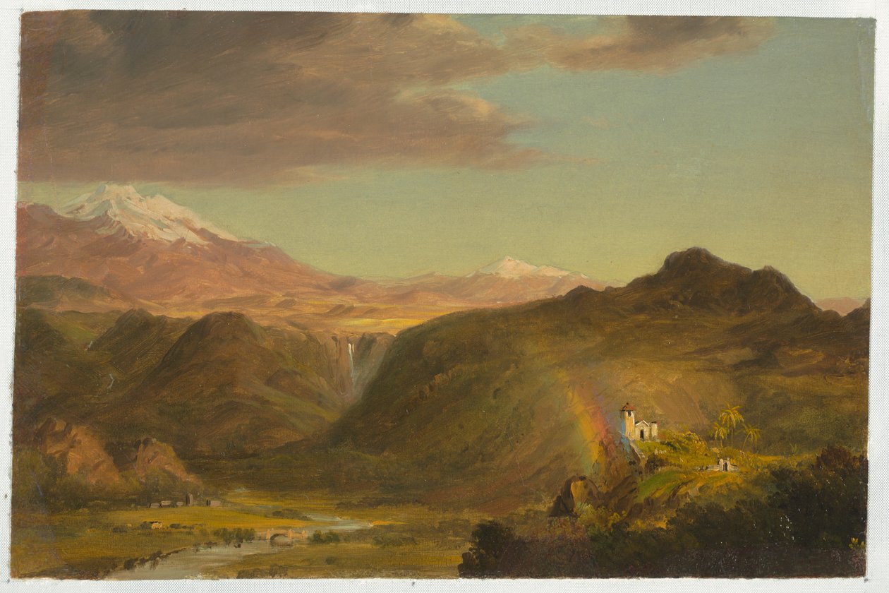 Kresba, Jihoamerická krajina, 1854 od Frederic Edwin Church