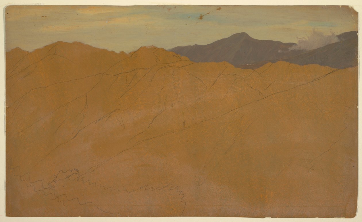 Kresba, jihoamerické hory, 1853 nebo 1857 od Frederic Edwin Church