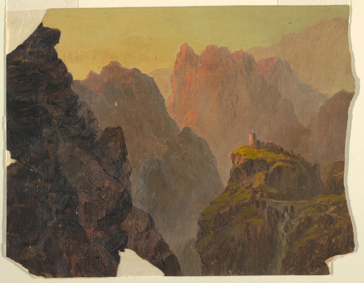 Kresba, Studie z imaginární krajiny S. Ameriky", 1853-55 od Frederic Edwin Church