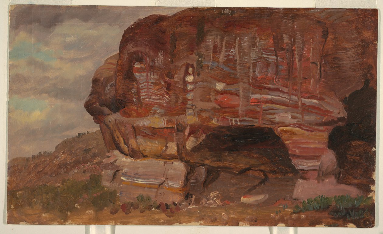Kresba, Studie zoomorfní skály, Petra, 1868 od Frederic Edwin Church