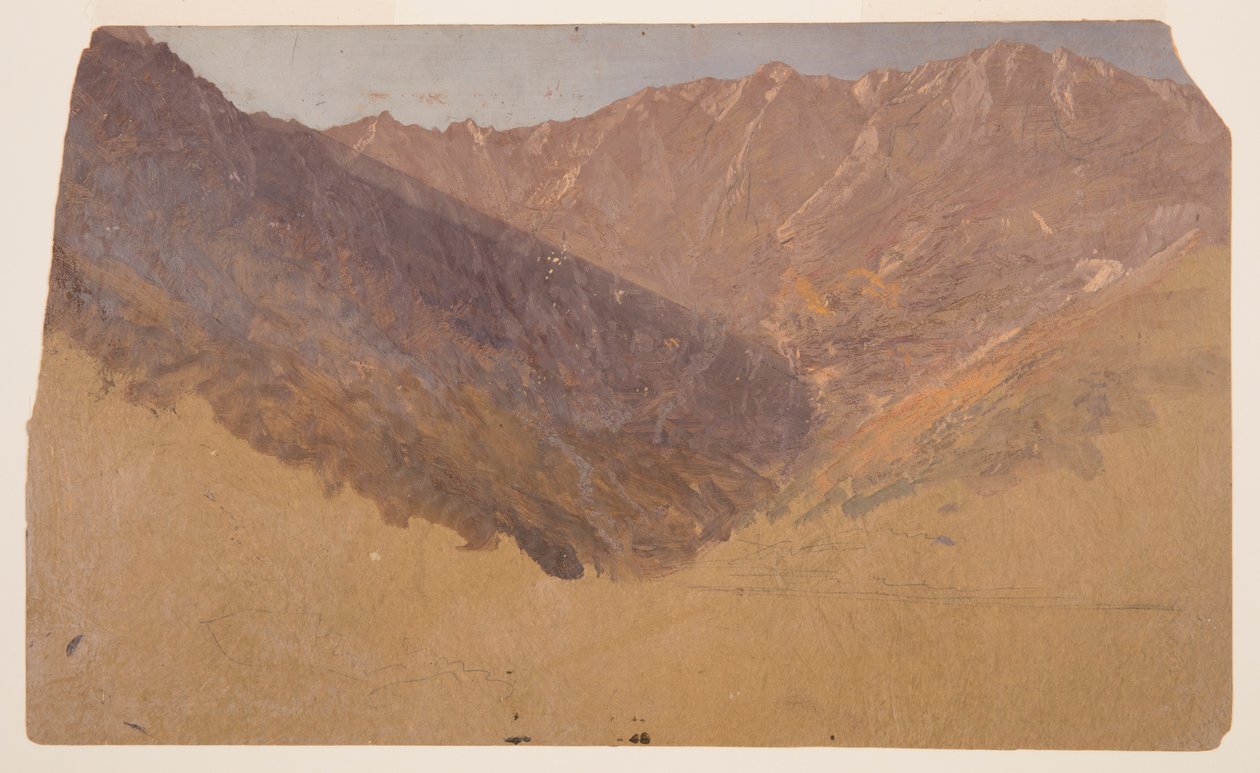 Kresba, Studie Velké pánve, hora Katahdin, 1860-70 od Frederic Edwin Church