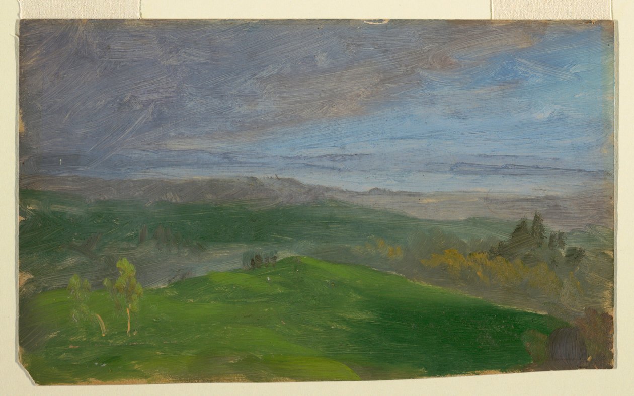Kresba, Letní pohled, Hudson Valley, New York, 1870-80 od Frederic Edwin Church