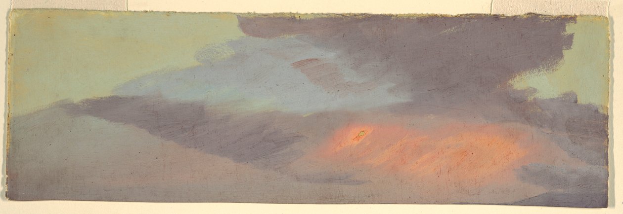 Kresba, Studie mraků při západu slunce, asi 1880 od Frederic Edwin Church