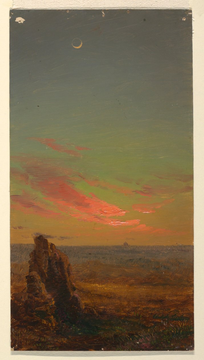 Kresba, Západ slunce u Říma, 1868-69 od Frederic Edwin Church