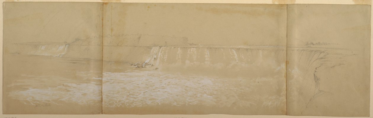 Kresba, Niagarské vodopády, září nebo říjen 1856 od Frederic Edwin Church