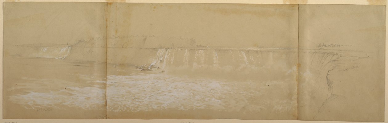 Kresba, Niagarské vodopády, září nebo říjen 1856 od Frederic Edwin Church