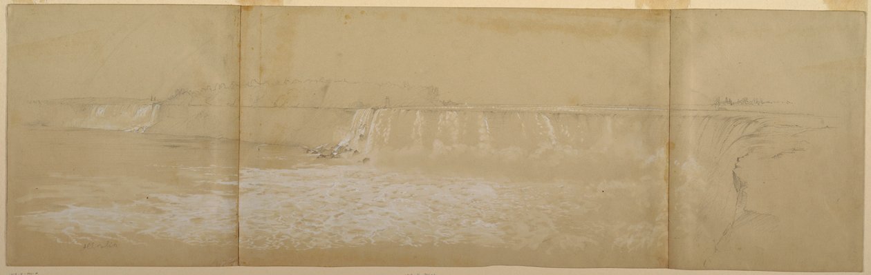 Kresba, Niagarské vodopády, září nebo říjen 1856 od Frederic Edwin Church