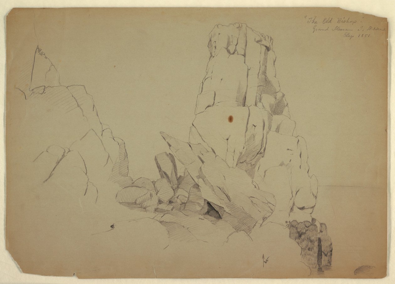 Kresba, "Starý biskup", září 1851 od Frederic Edwin Church
