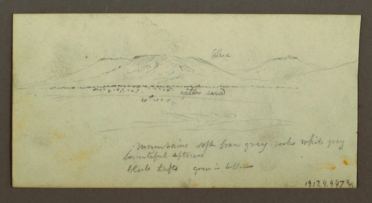 Kresba, Dvě postavy a dva velbloudi u ohně, studie postavy a velblouda, pravděpodobně 1868 od Frederic Edwin Church