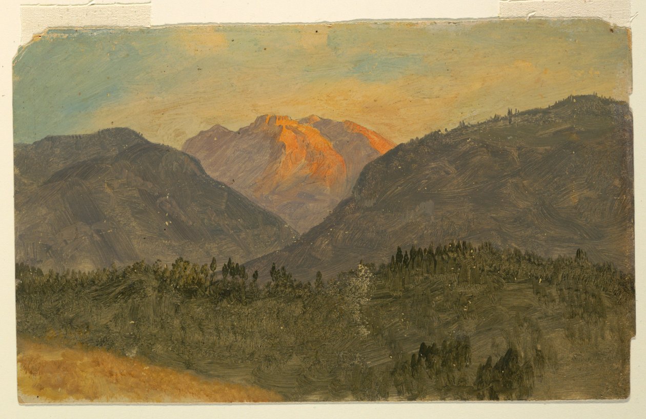 Kresba, Untesberg u Berchtesgadenu, Bavorsko, 1868 od Frederic Edwin Church