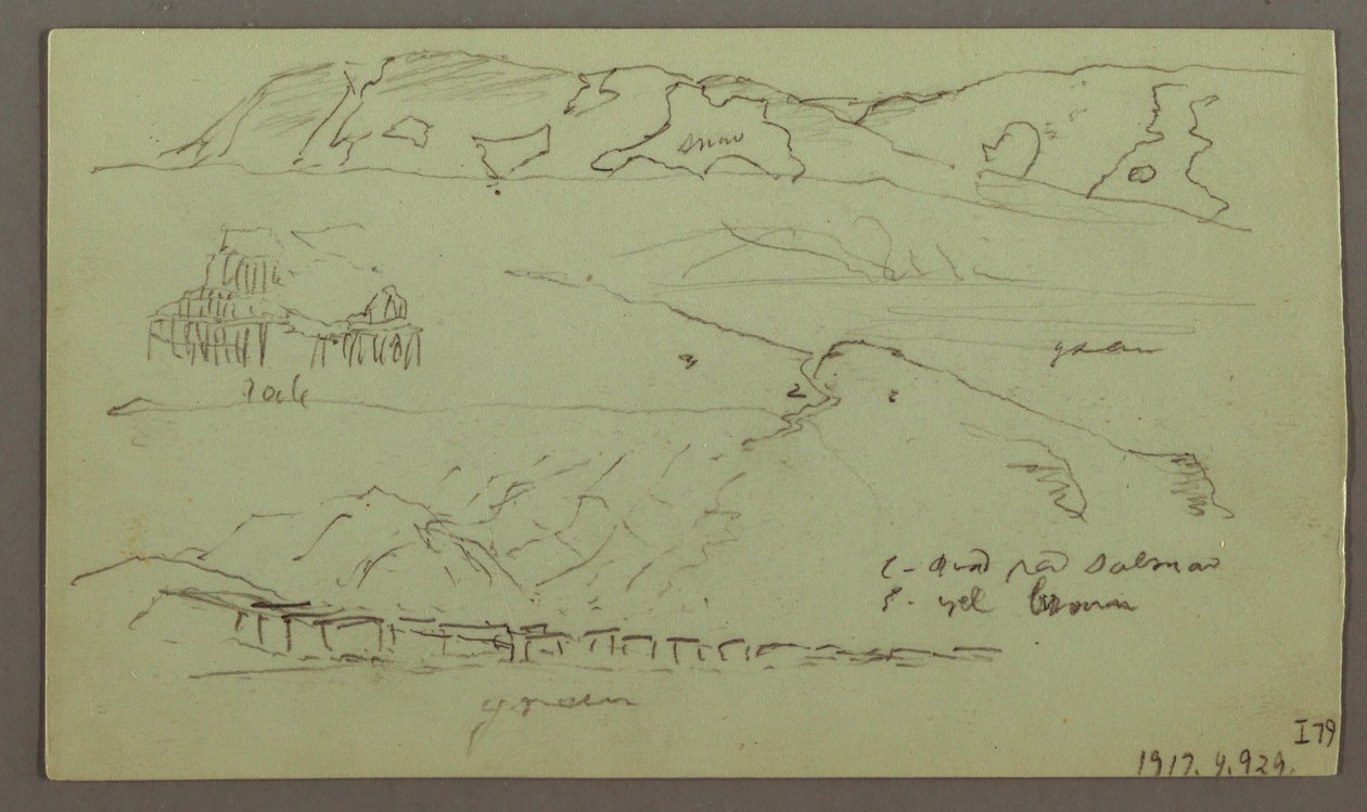 Kresba, Valley, duben, pravděpodobně 1868 od Frederic Edwin Church