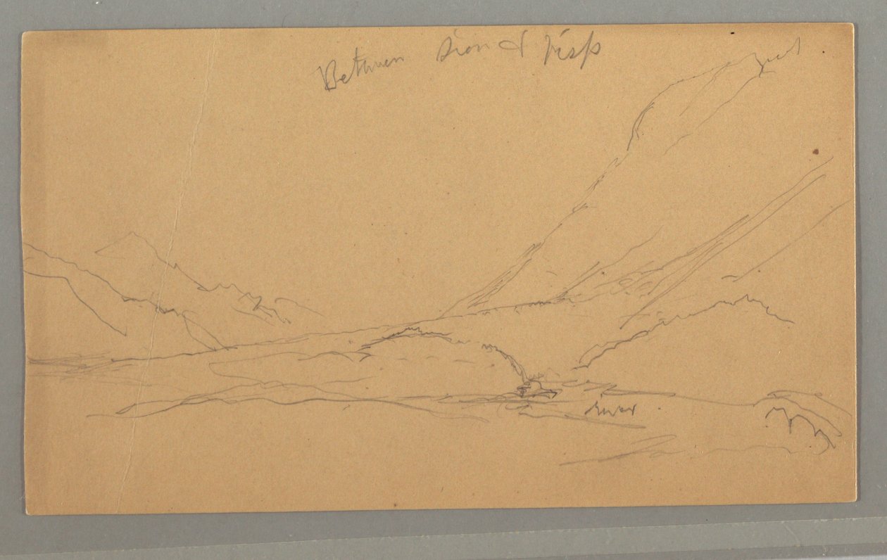 Kresba, Údolí od Vallais, pravděpodobně 1868 od Frederic Edwin Church