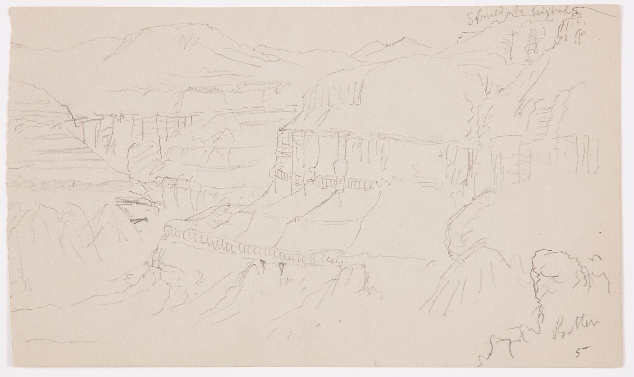 Kresba, údolí El Yemen, 20. února 1868 od Frederic Edwin Church