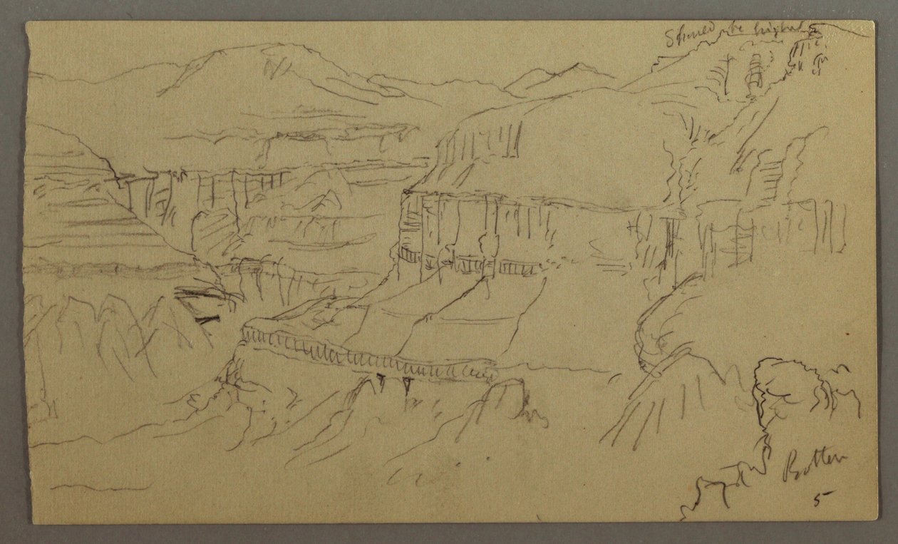 Kresba, údolí El Yemen, 20. února 1868 od Frederic Edwin Church