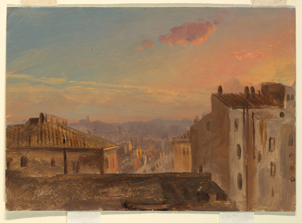 Kresba, Pohled na Řím, 1868-69 od Frederic Edwin Church