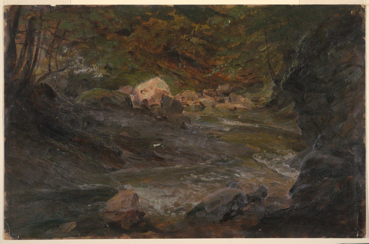 Kresba, Lesní potok, 1850-60 od Frederic Edwin Church