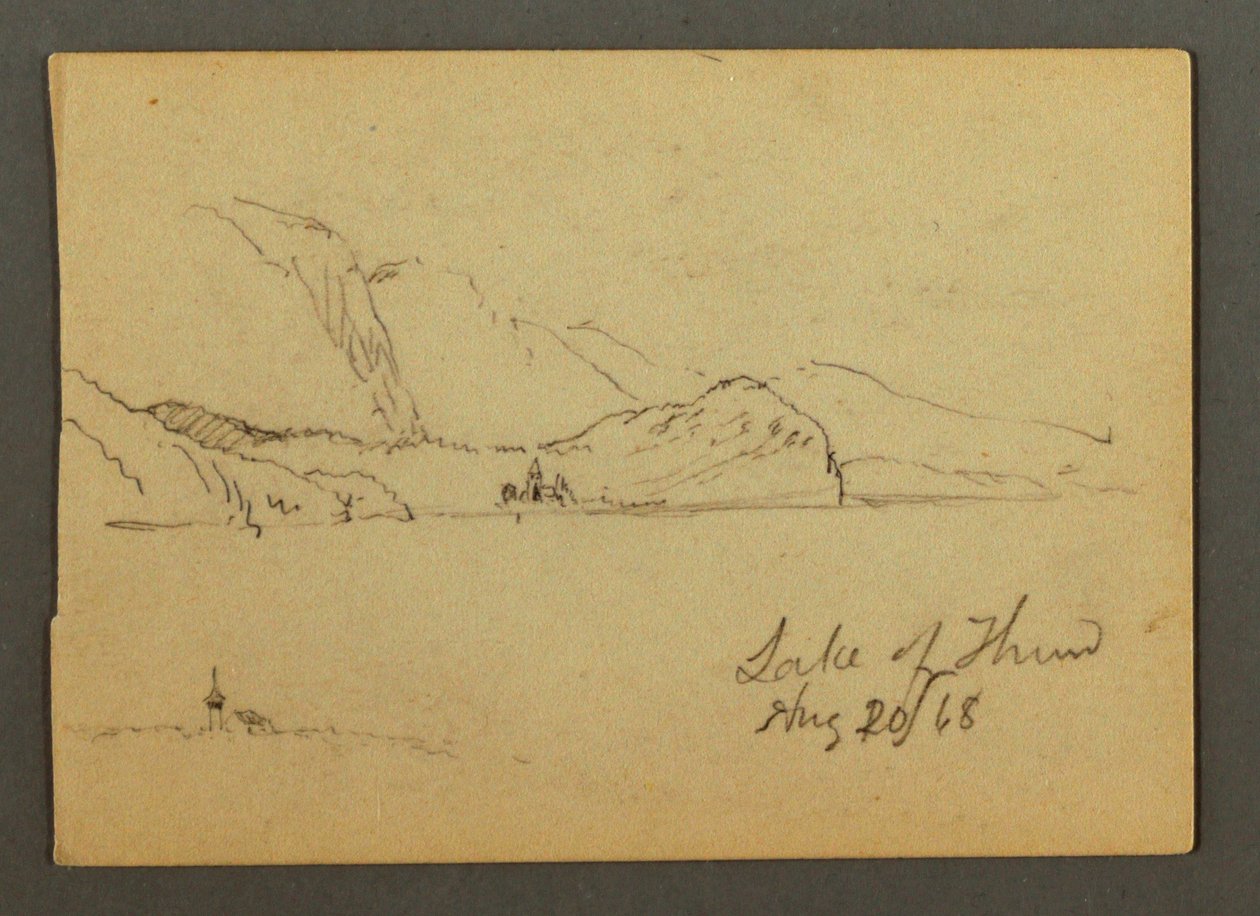 Kresba, Thunské jezero, Bern, Oberland, 20. srpna 1868 od Frederic Edwin Church