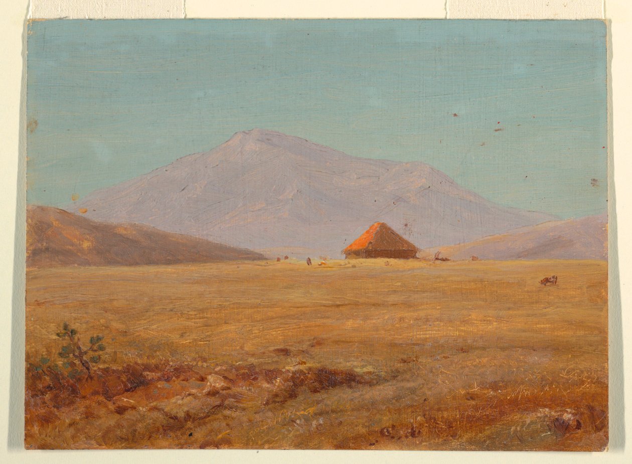 Ekvádor ?, horská náhorní plošina s chatou od Frederic Edwin Church