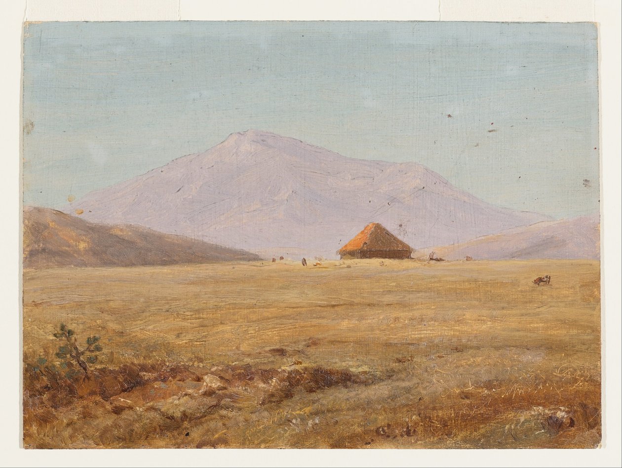 Ekvádor , horská plošina s chatou od Frederic Edwin Church
