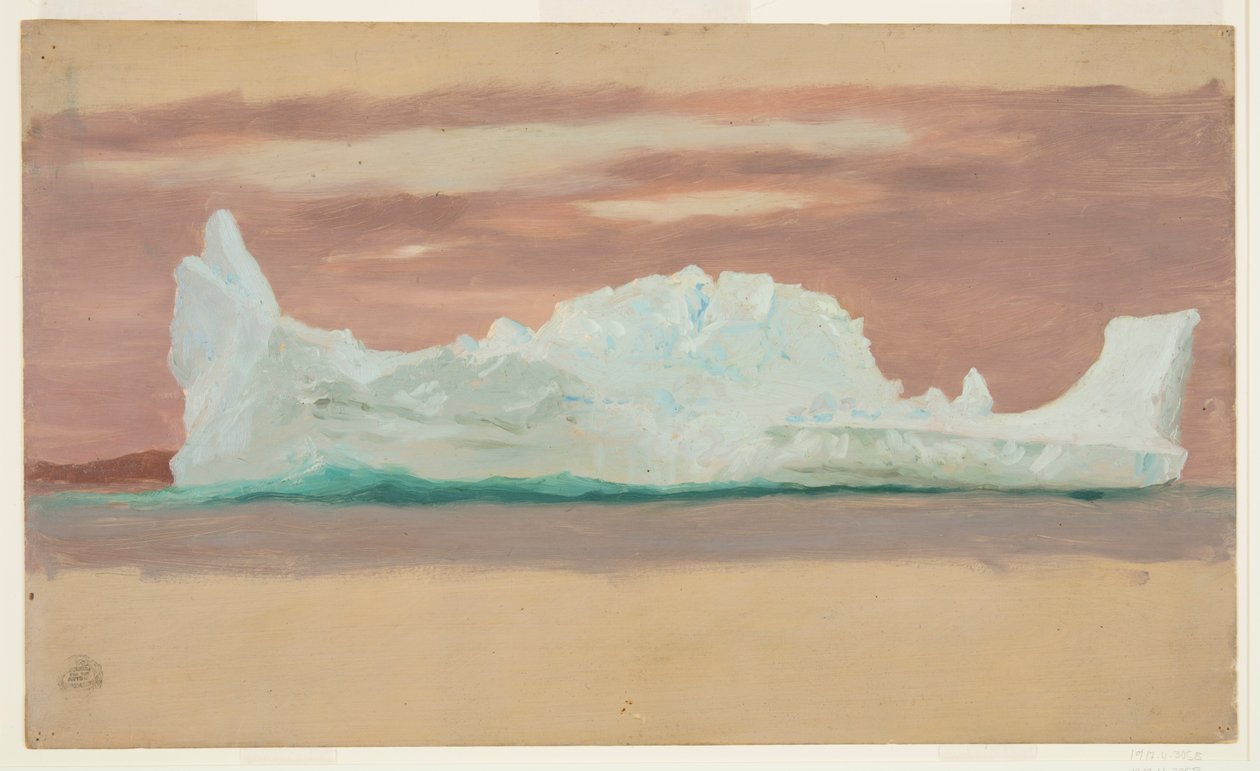 Plovoucí ledovec pod zataženou oblohou, Newfoundland od Frederic Edwin Church