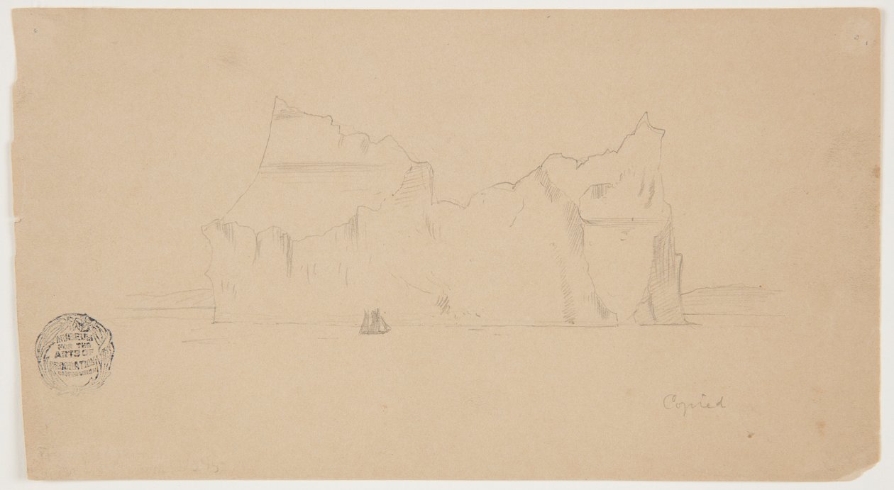 Plovoucí ledovec s plachetnicí od Frederic Edwin Church