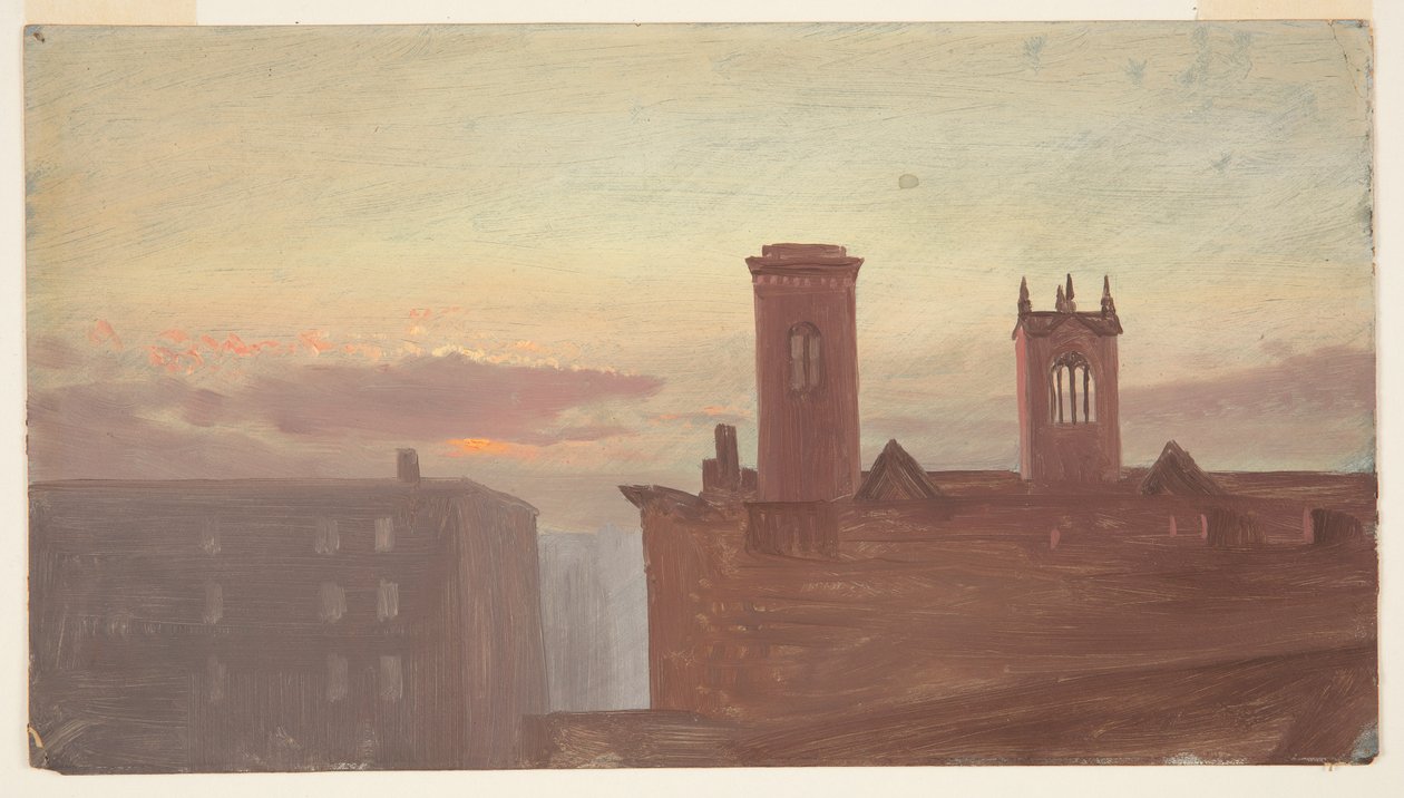 Stropy v Dawn, 10th Street, New York, NY od Frederic Edwin Church