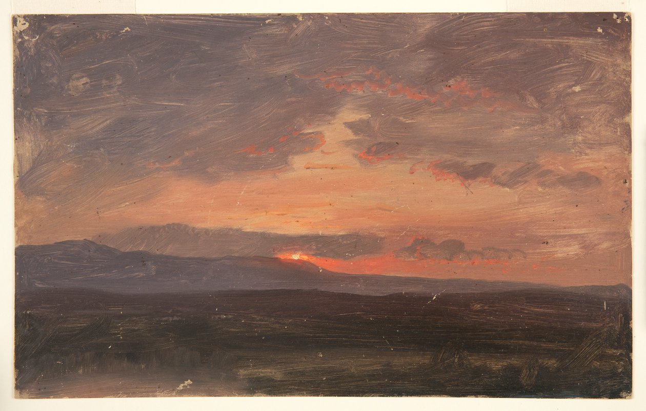 Hudson Valley, New York se západem slunce za Catskill Mountains od Frederic Edwin Church