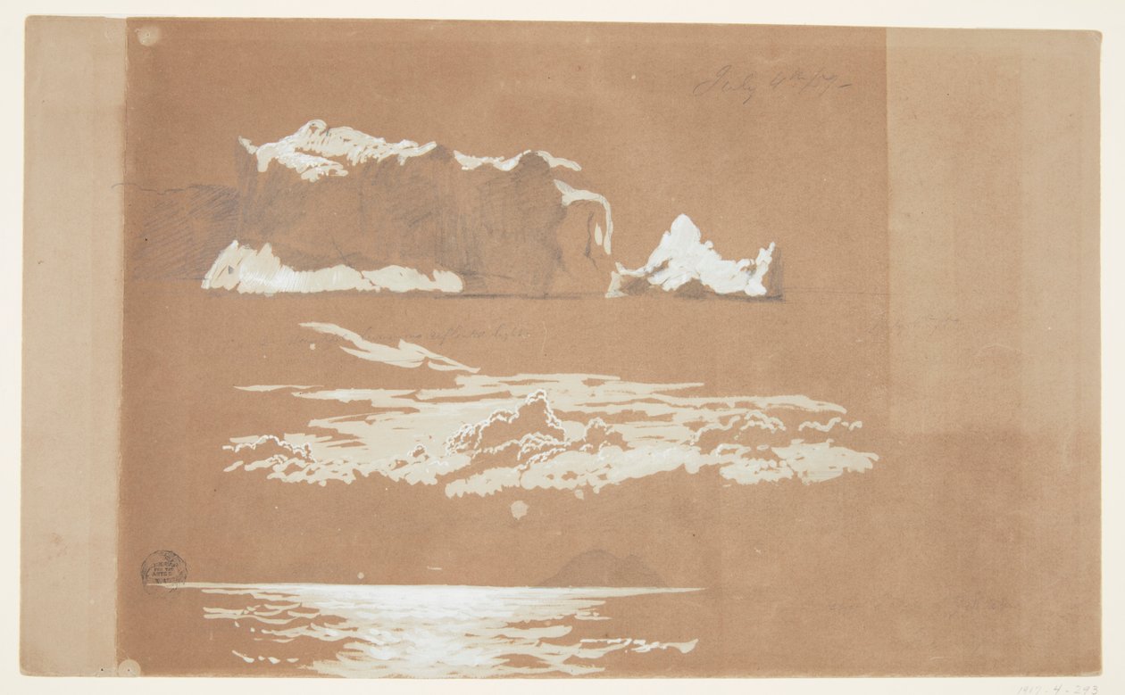 Ledovce poblíž Cape St. John a Gull Island, Newfoundland od Frederic Edwin Church