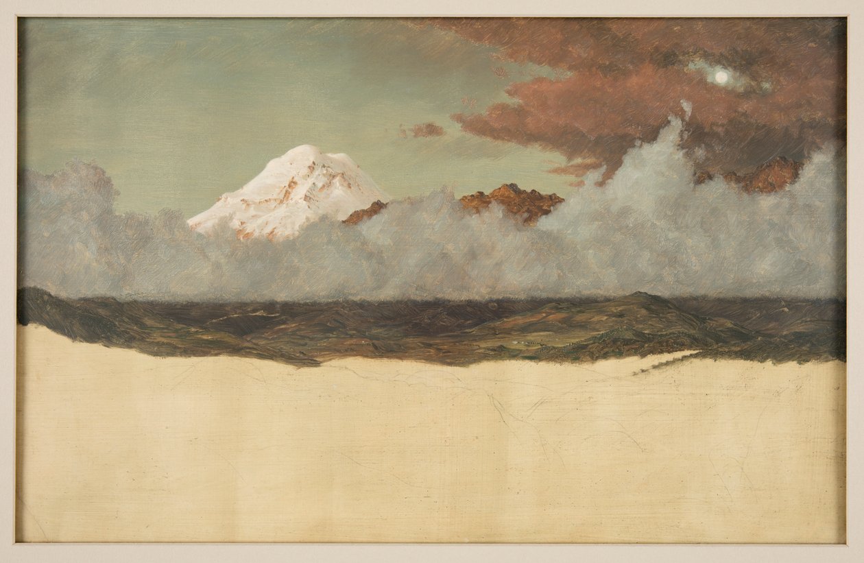 Mount Chimborazo přes stoupající mlhu a mraky od Frederic Edwin Church