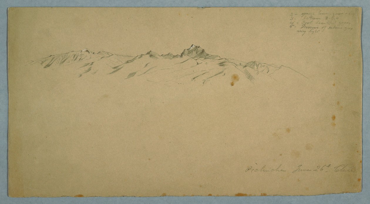 Mount Pichincha z Chillo, Ekvádor od Frederic Edwin Church