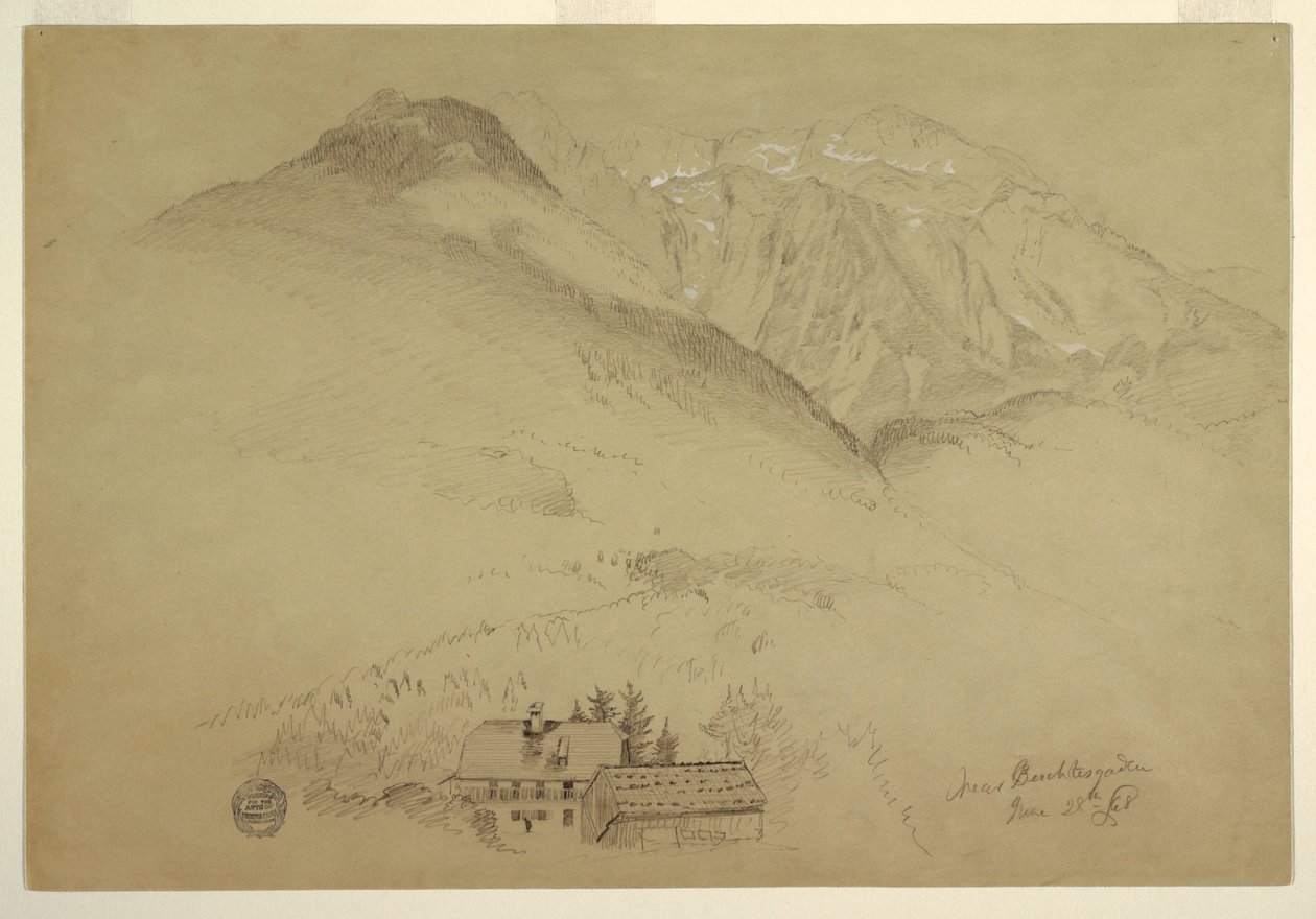 Mount Goell a Brett poblíž Berchtesgarden, Bavorsko od Frederic Edwin Church