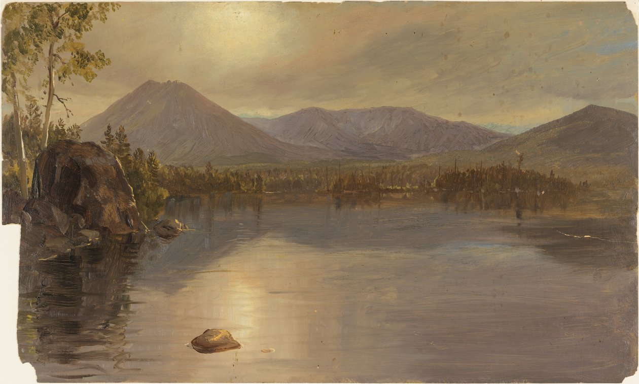 Hory Katahdin a Turner od jezera Katahdin, Maine od Frederic Edwin Church