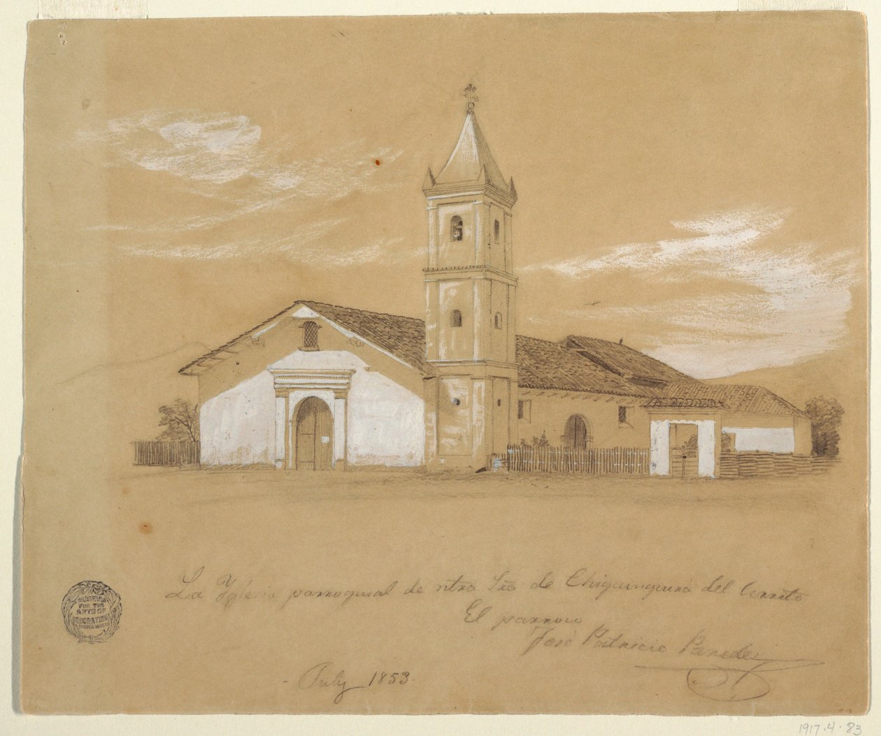 Farní kostel Panny Marie Chiquinquira del Cerrito, Chiquinquira, Kolumbie od Frederic Edwin Church