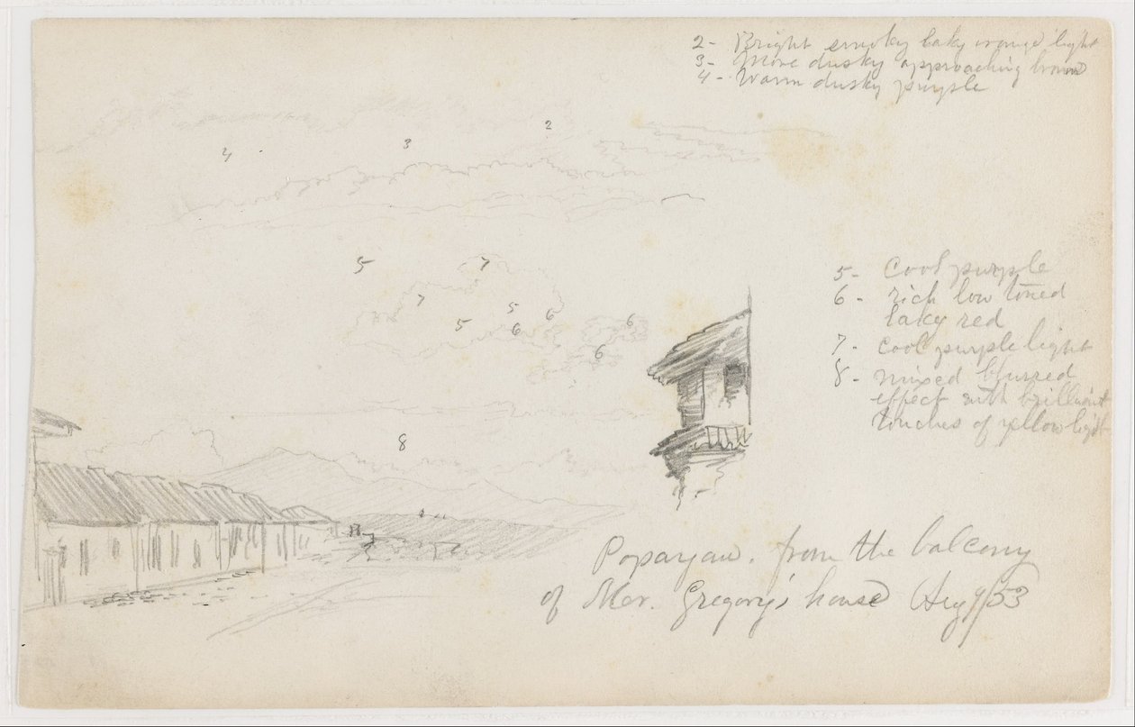 Popayan, Kolumbie; Verso: Horská krajina, Kolumbie od Frederic Edwin Church