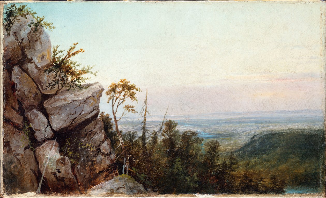 Skály a krajina od Frederic Edwin Church