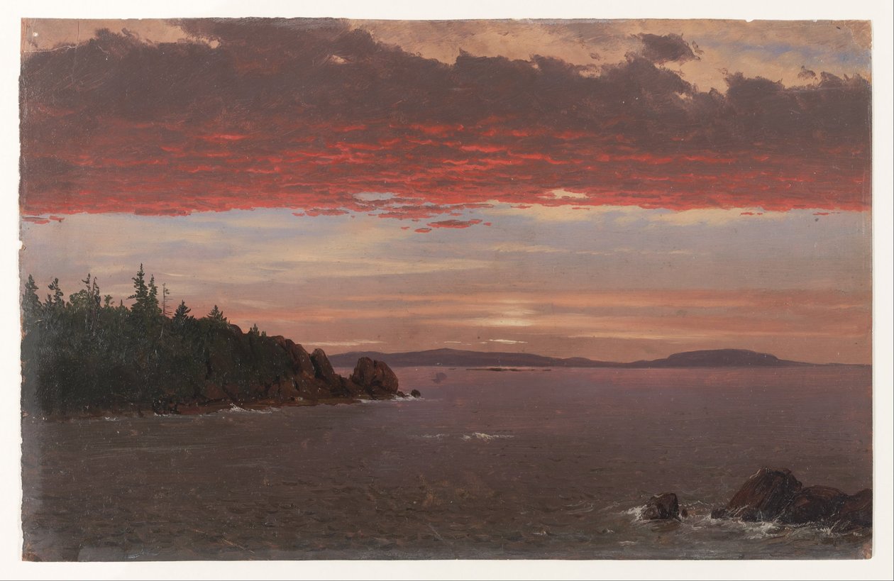 Poloostrov Schoodic z Mount Desert při východu slunce od Frederic Edwin Church