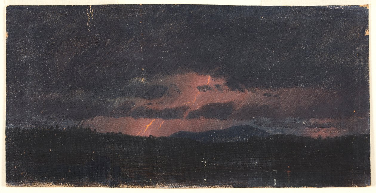 Bouře nad Hudson Valley od Frederic Edwin Church
