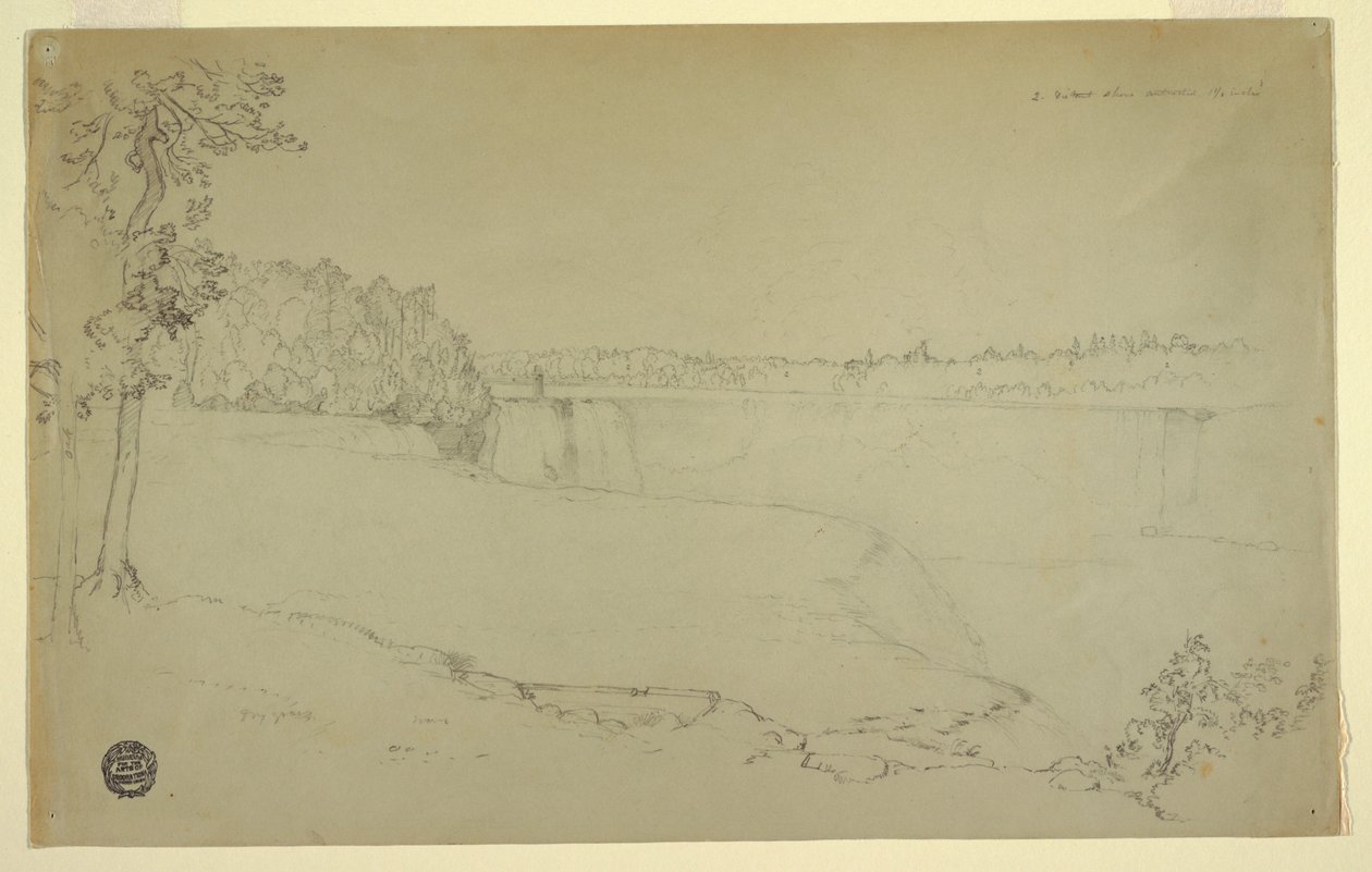 Studie. Niagarské vodopády. od Frederic Edwin Church