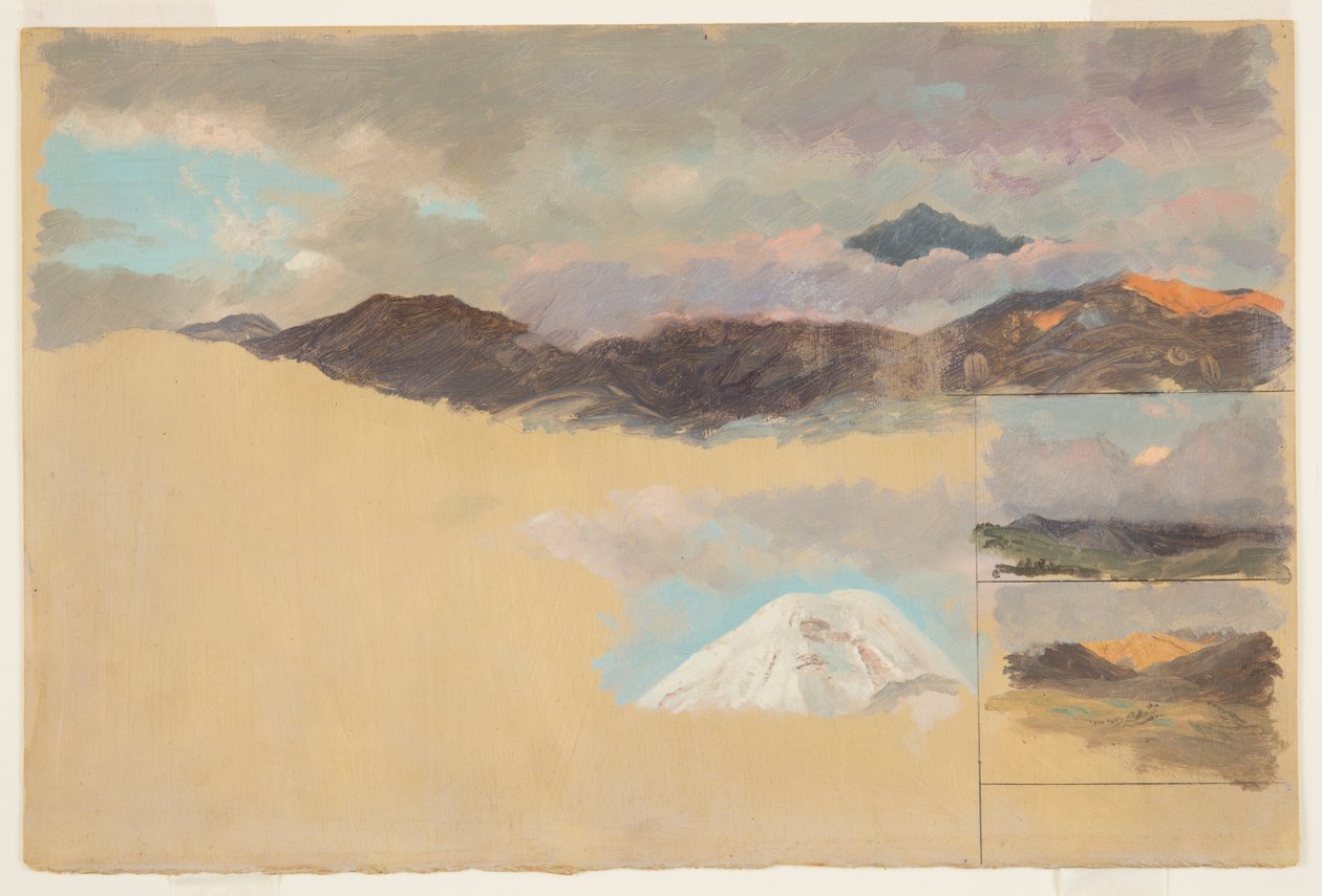 Studie Mount Chimborazo, Ekvádor od Frederic Edwin Church