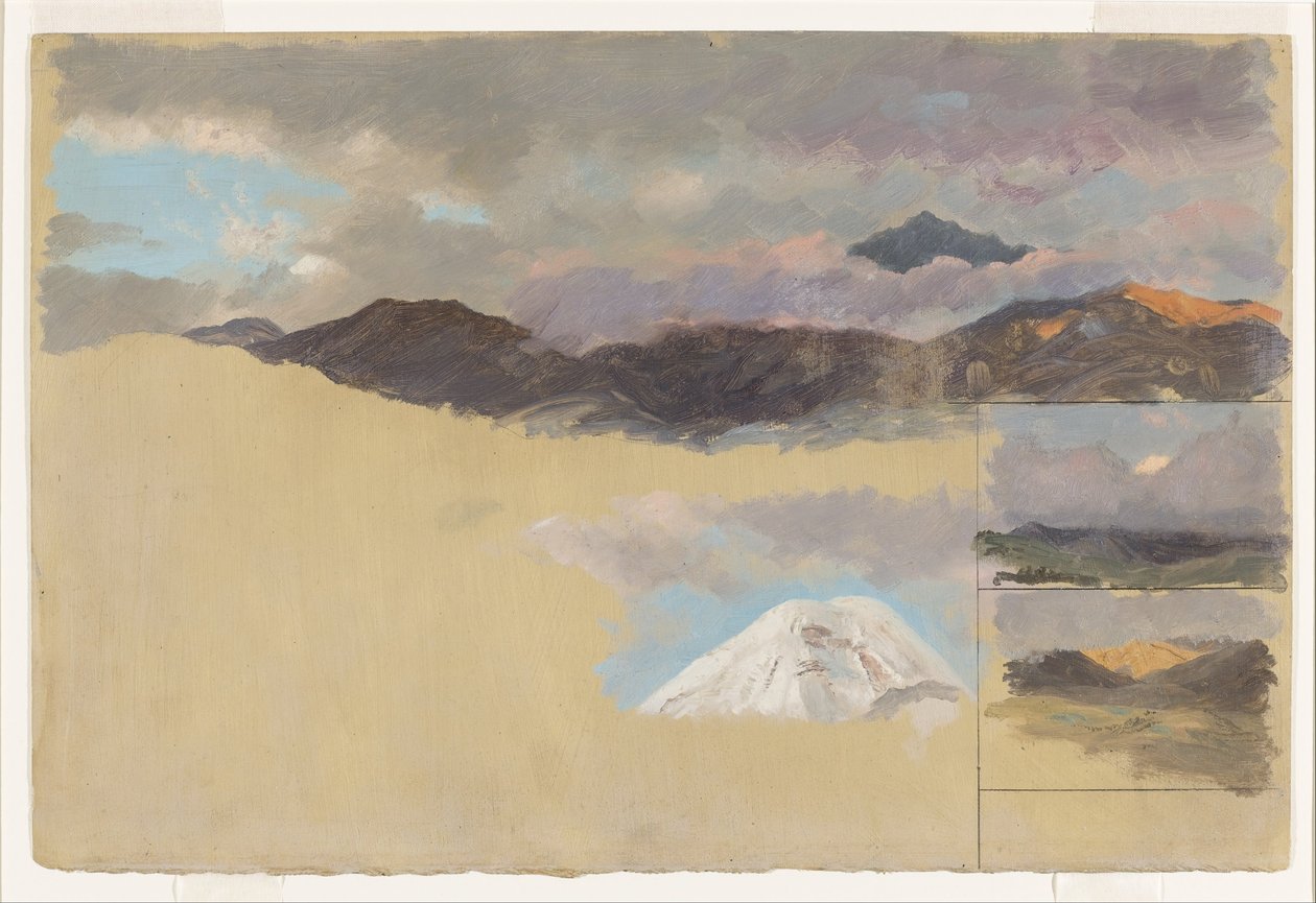 Studie hory Chimborazo, Ekvádor od Frederic Edwin Church