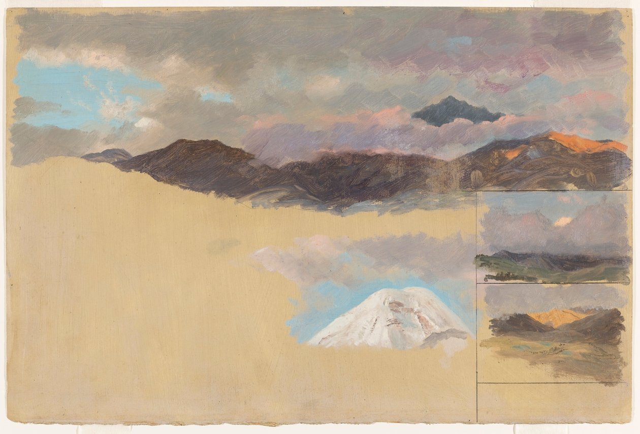Studie Mount Chimborazo, Ekvádor od Frederic Edwin Church